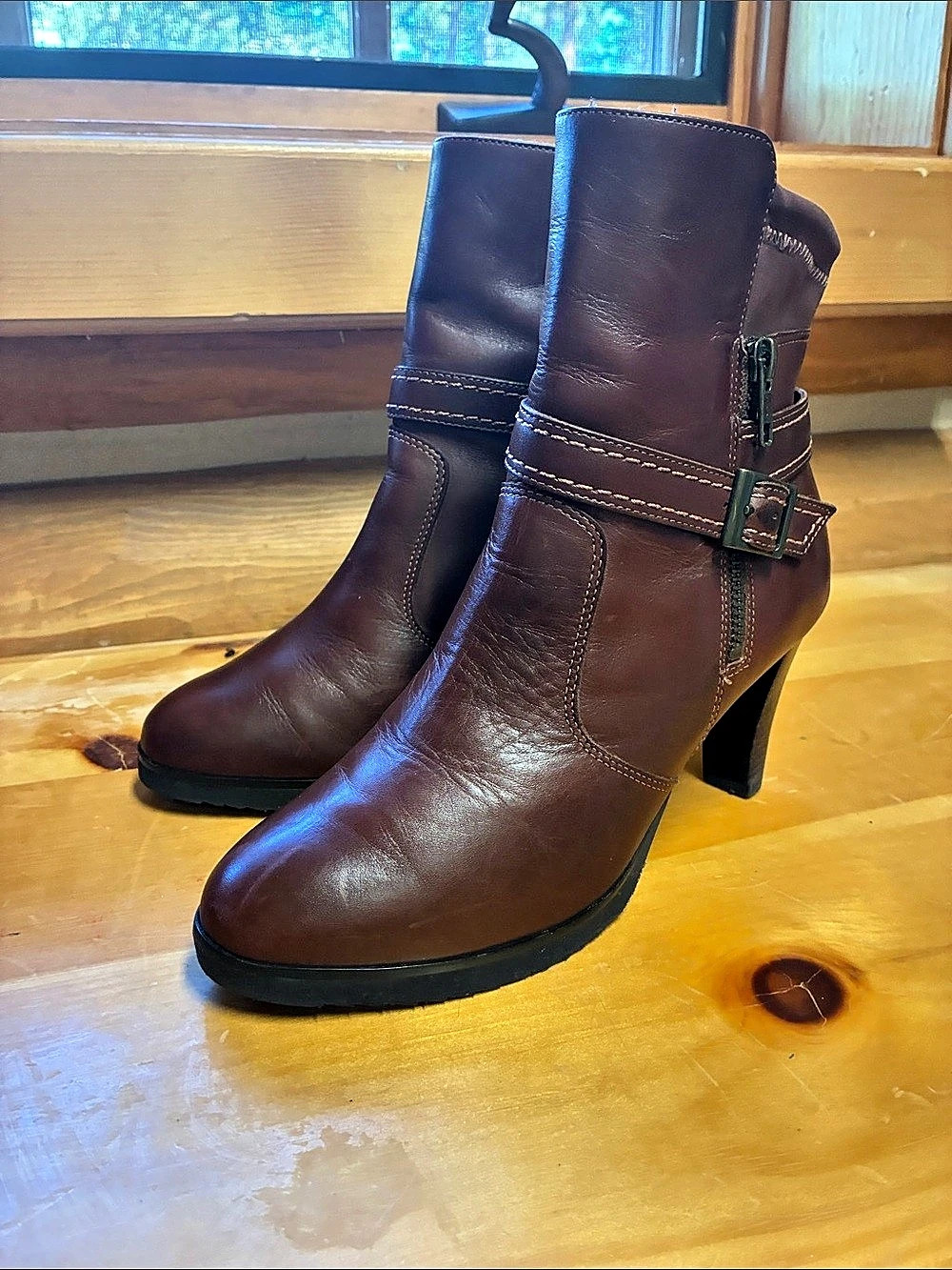 Walking Cradles Brown Heeled Ankle Boots